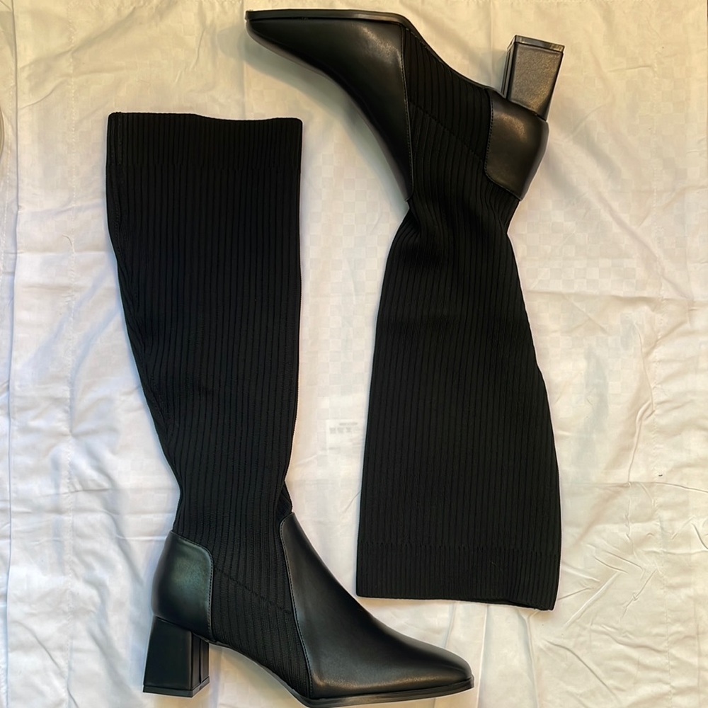 Black sock boots